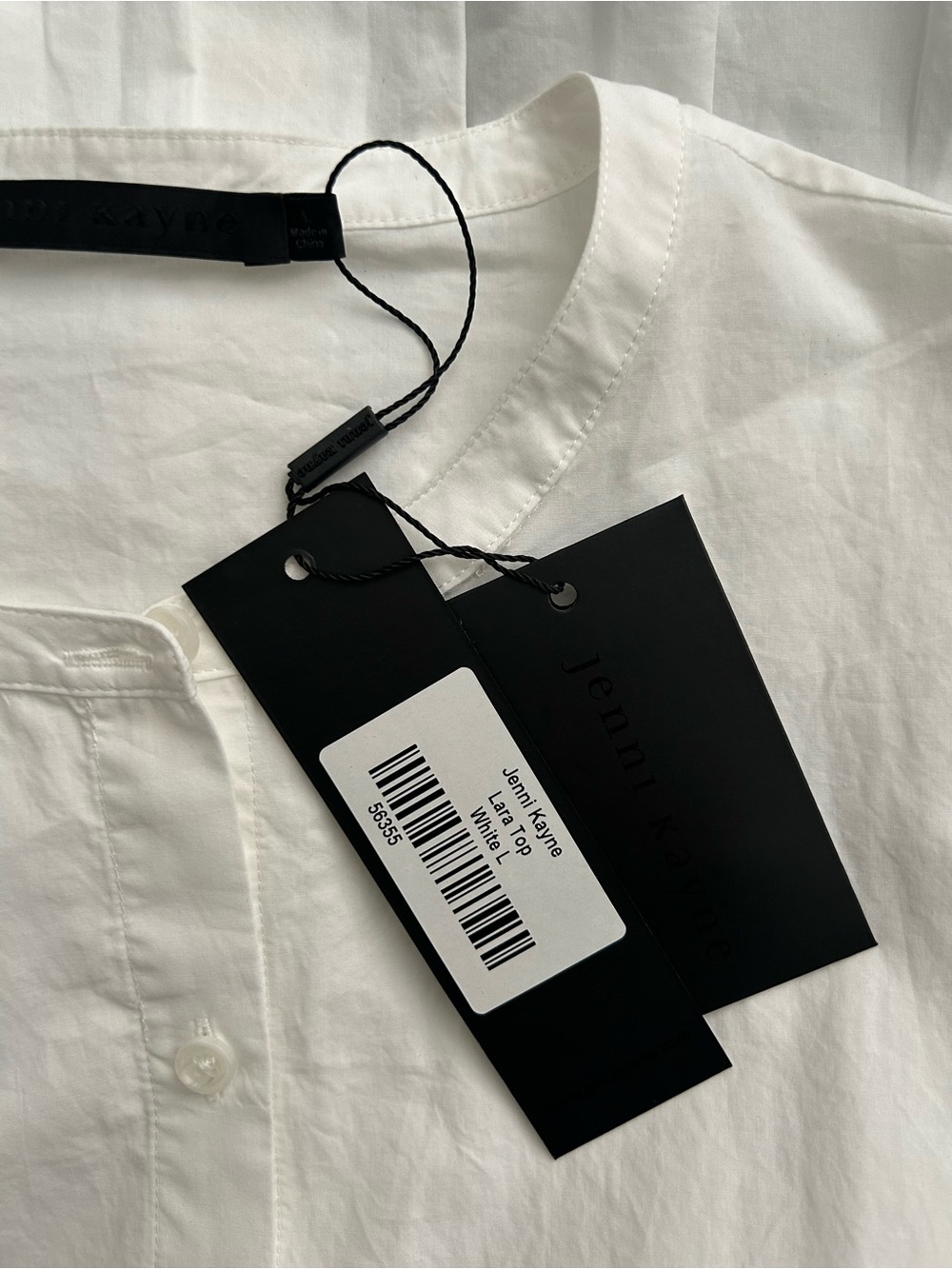NWT Jenni Kayne Lara Top in White Cotton, size L - Picture 4 of 4